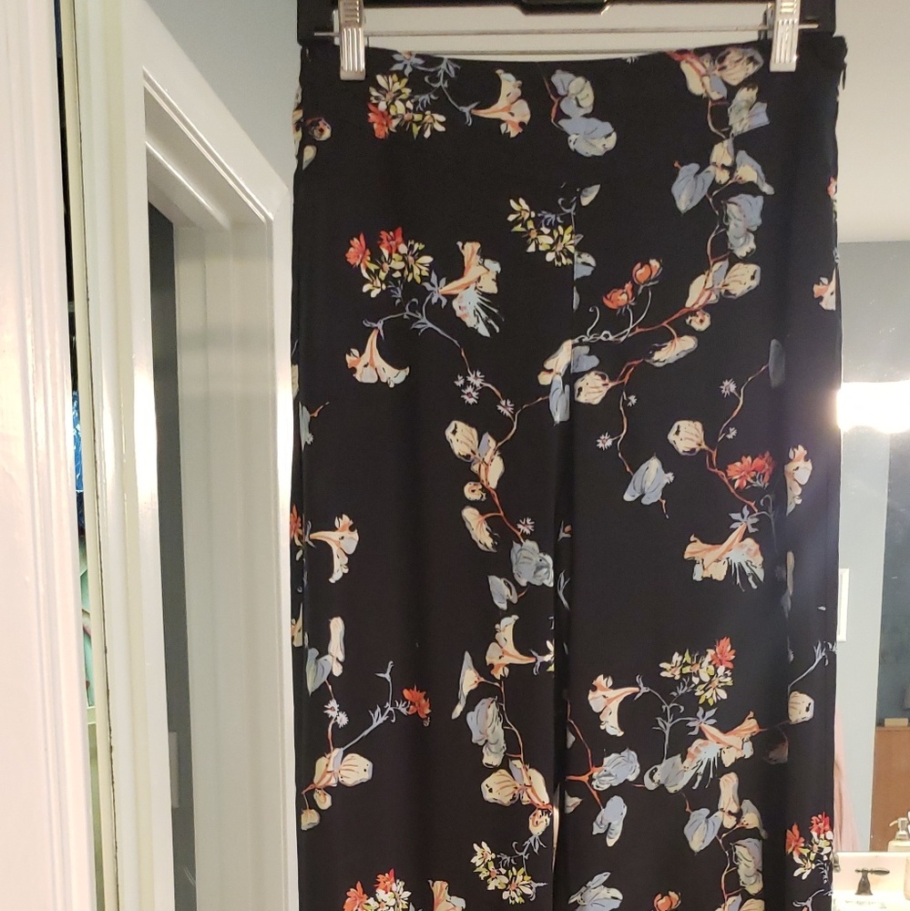 NWOT Free People floral wide leg pant.